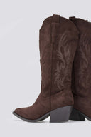 Cowboy boots - Brown Suede - thefashionproject.gr - Ideal shoes