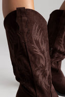 Cowboy boots - Brown Suede - thefashionproject.gr - Ideal shoes