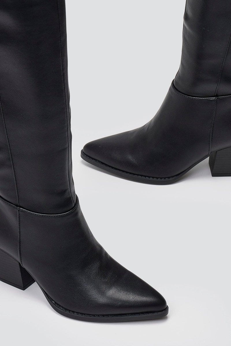 ERYNN - Cowboy Boots - Black Matte