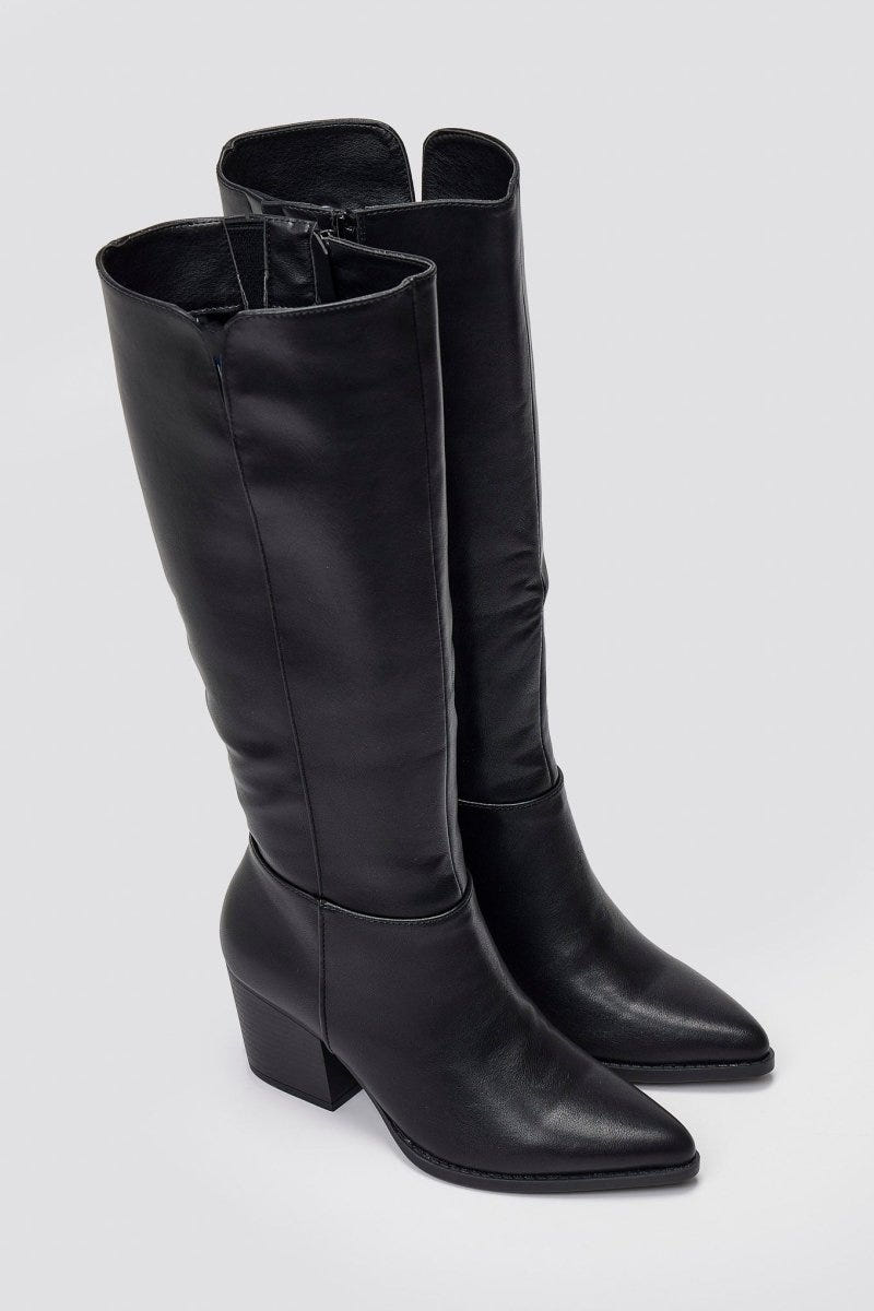 ERYNN - Cowboy Boots - Black Matte