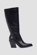 Cowboy Boots High Block Heel - Black Matte - thefashionproject.gr - Ideal shoes