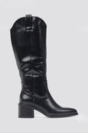 Cowboy Boots Low Heel - Black Matte - thefashionproject.gr - Sixth Sens