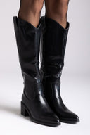 Cowboy Boots Low Heel - Black Matte - thefashionproject.gr - Sixth Sens