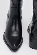 Cowboy Boots Low Heel - Black Matte - thefashionproject.gr - Sixth Sens