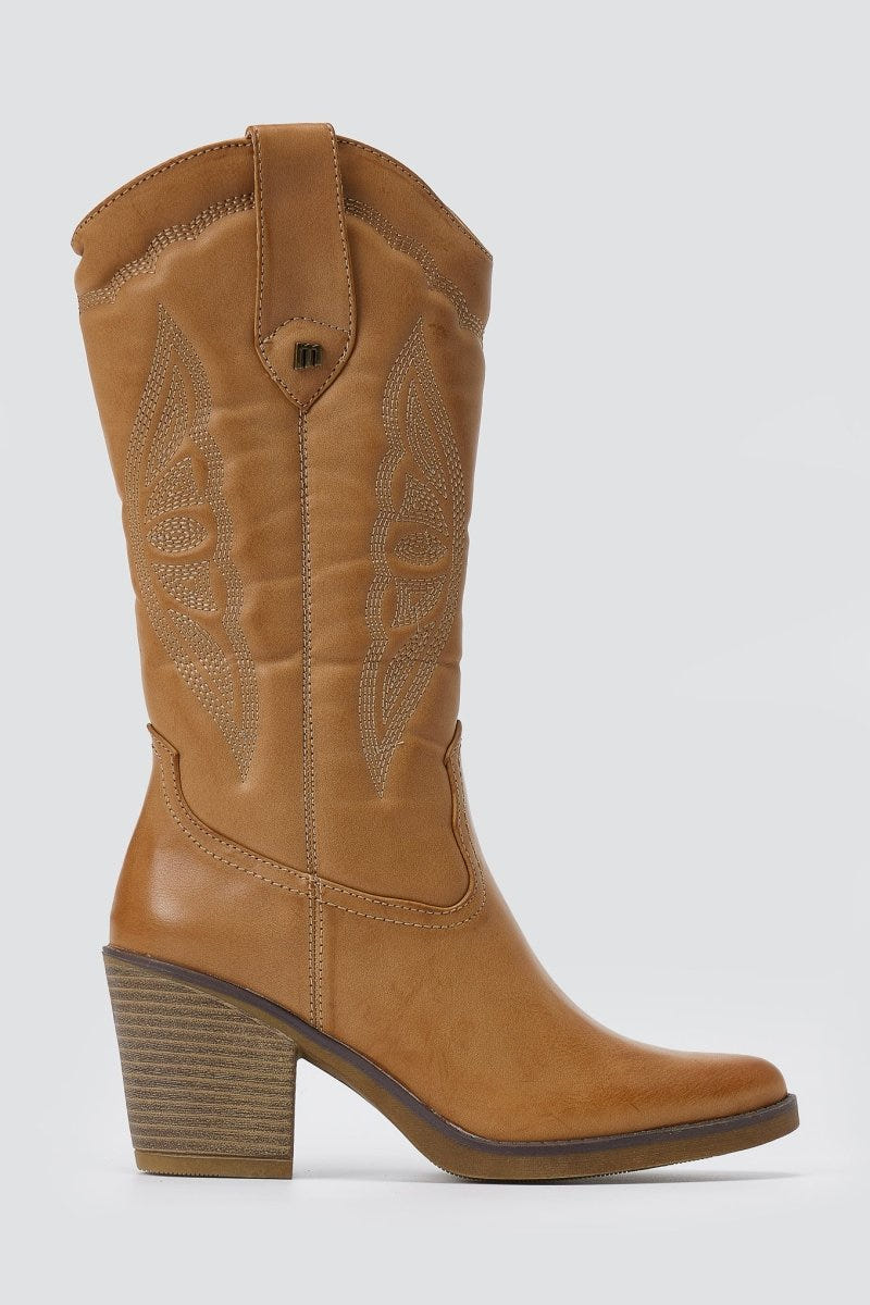 MARIAMARE - Cowboy Boots MARIAMARE - Tan Matte