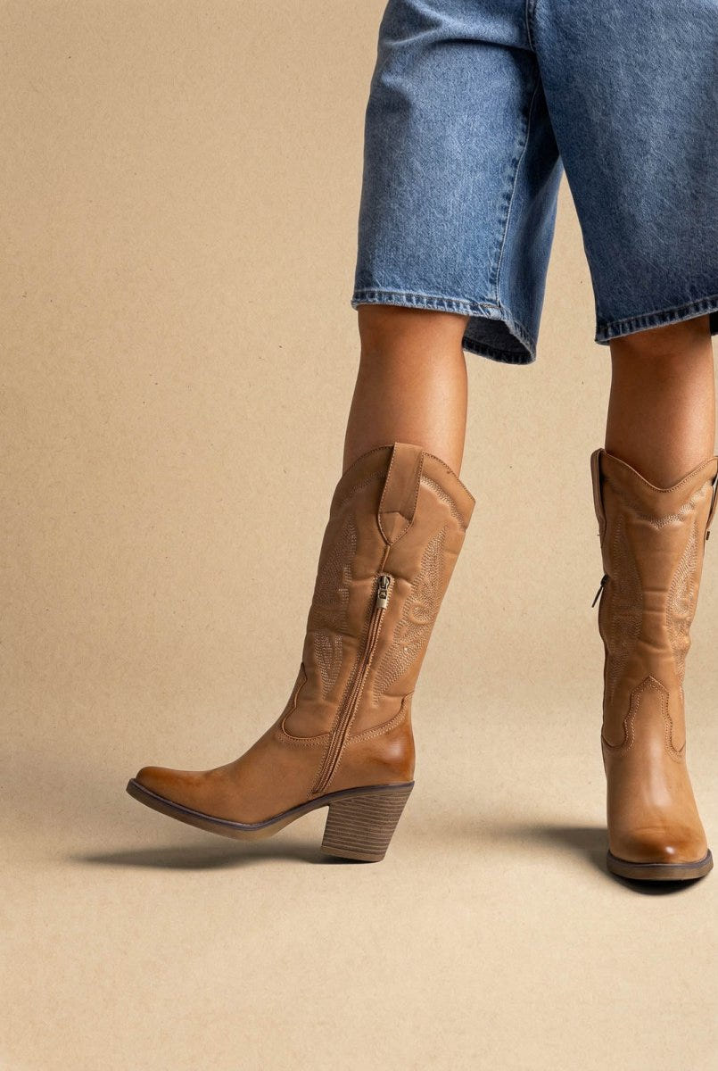 MARIAMARE - Cowboy Boots MARIAMARE - Tan Matte