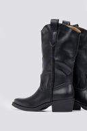 Cowboy Boots Mid Calf - Black Matte - thefashionproject.gr - Martin Pescatore