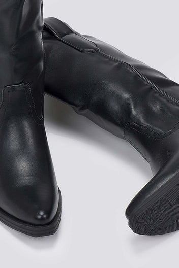 Cowboy Boots Mid Calf - Black Matte - thefashionproject.gr - Martin Pescatore