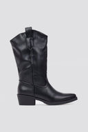 Cowboy Boots Mid Calf - Black Matte - thefashionproject.gr - Martin Pescatore