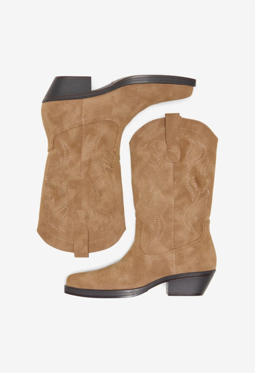 Cowboy Boots Only 15369176 - Tan Suede - thefashionproject.gr - ONLY