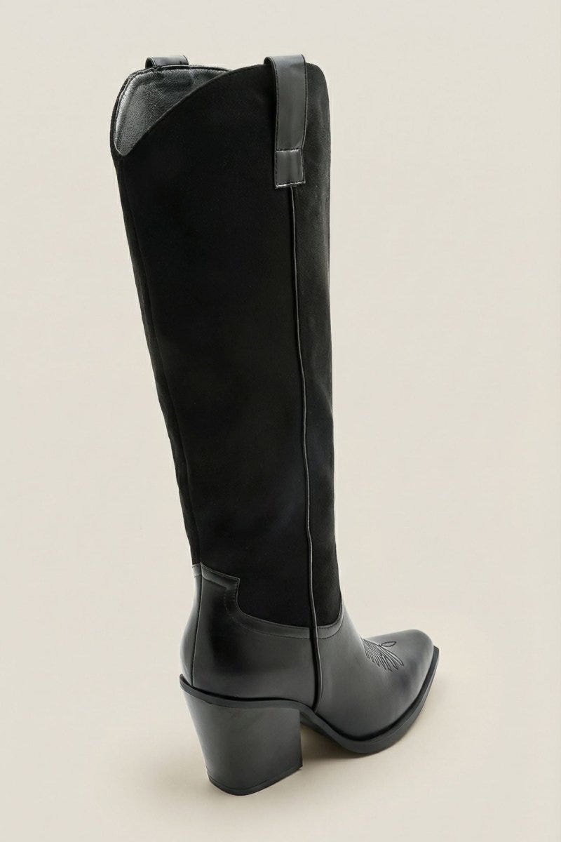 Cowboy Boots Pointed Toe - Black Matte - thefashionproject.gr - MARQUIIZ