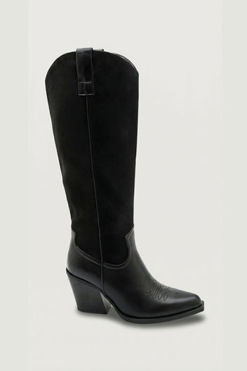 Cowboy Boots Pointed Toe - Black Matte - thefashionproject.gr - MARQUIIZ