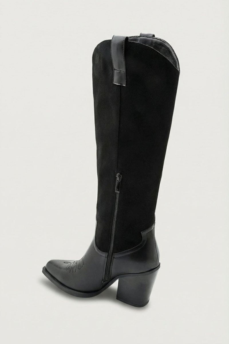 Cowboy Boots Pointed Toe - Black Matte - thefashionproject.gr - MARQUIIZ
