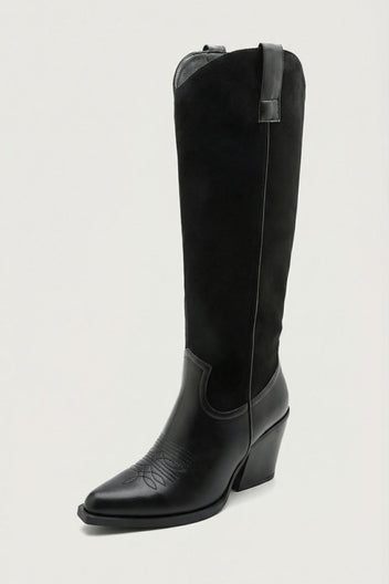 Cowboy Boots Pointed Toe - Black Matte - thefashionproject.gr - MARQUIIZ