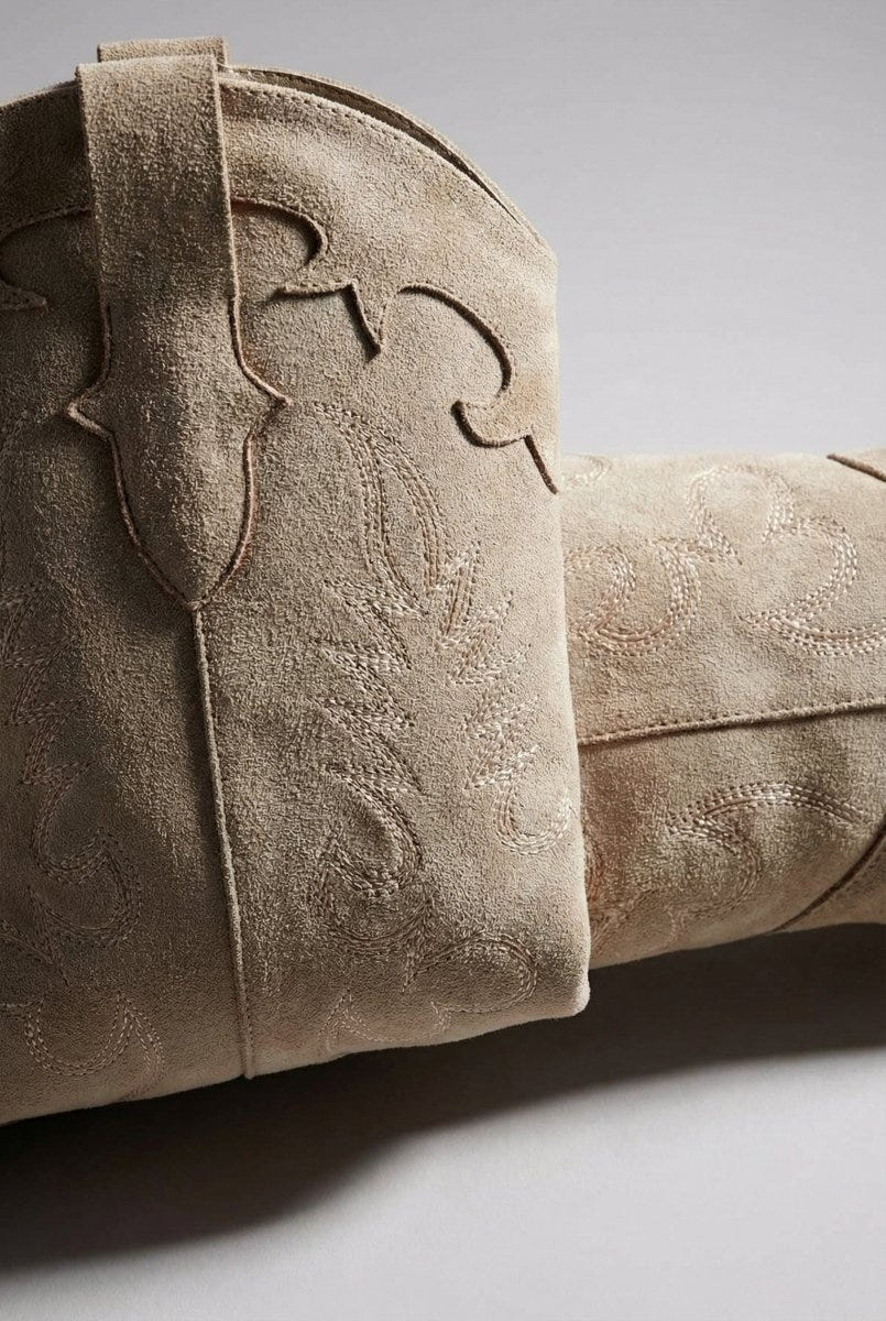Ideal shoes - Cowboy Boots - Taupe Suede