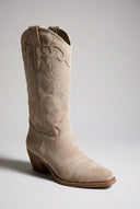 Ideal shoes - Cowboy Boots - Taupe Suede