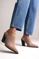 Cowboy Clogs TFP - Taupe Suede - thefashionproject.gr - TFP