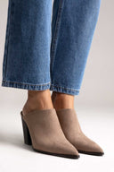 Cowboy Clogs TFP - Taupe Suede - thefashionproject.gr - TFP