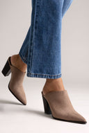 Cowboy Clogs TFP - Taupe Suede - thefashionproject.gr - TFP