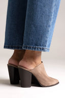 Cowboy Clogs TFP - Taupe Suede - thefashionproject.gr - TFP