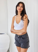Crop top crochet με ιδιαίτερη πλάτη - Λευκό - thefashionproject.gr - The Fashion Project