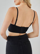 Crop top κορσές με πέτρες - Μαύρο - thefashionproject.gr - The Fashion Project