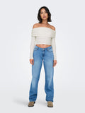 Crop top μακρυμάνικο strapless ONLY 15336324 - Λευκό - thefashionproject.gr - ONLY - 22193001003