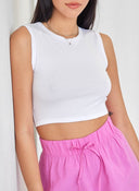 Crop top με ανοιχτή πλάτη Noobass 02 - 57 - Λευκό - thefashionproject.gr - Noobass
