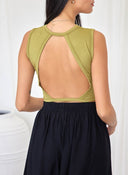 Crop top με ανοιχτή πλάτη Noobass 02 - 57 - Lime - thefashionproject.gr - Noobass