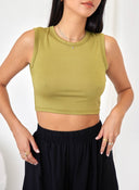 Crop top με ανοιχτή πλάτη Noobass 02 - 57 - Lime - thefashionproject.gr - Noobass