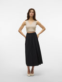 Crop τοπ με δέσιμο στην πλάτη Vero Moda 10321619 - Μπεζ - thefashionproject.gr - VERO MODA