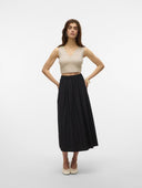 Crop τοπ με δέσιμο στην πλάτη Vero Moda 10321619 - Μπεζ - thefashionproject.gr - VERO MODA