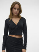 Crop top με glitter στην ύφανση Vero Moda 10316740