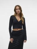 Crop top με glitter στην ύφανση Vero Moda 10316740