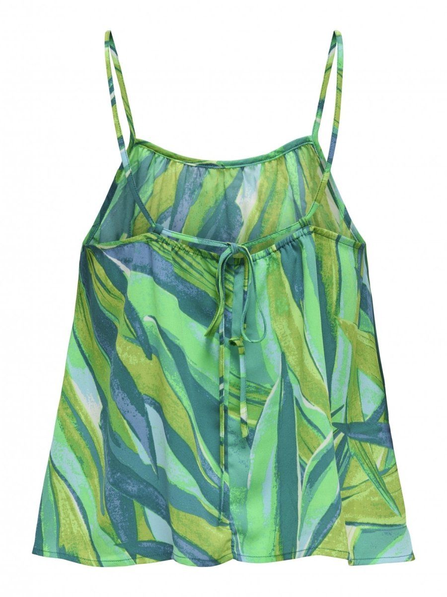 Crop top με λεπτά ραντάκια ONLY 15343109 - Πράσινο - thefashionproject.gr - ONLY