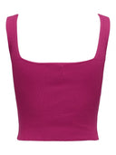 Crop top με τετράγωνη λαιμόκοψη ONLY 15344407 - Magenta - thefashionproject.gr - ONLY