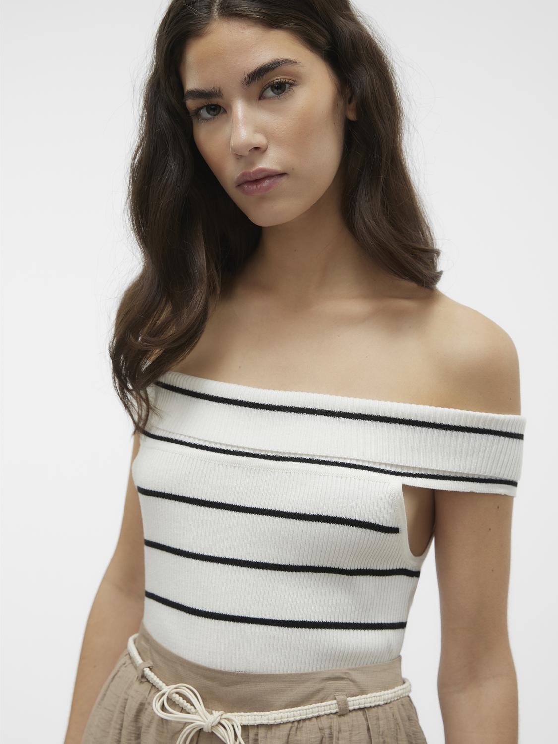 Crop top strapless Vero Moda 10309488 - Ζαχαρί - thefashionproject.gr - VERO MODA