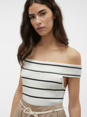 Crop top strapless Vero Moda 10309488 - Ζαχαρί - thefashionproject.gr - VERO MODA