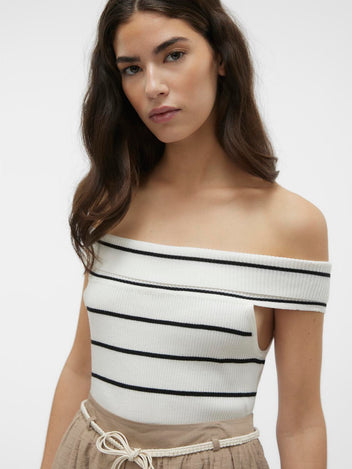 Crop top strapless Vero Moda 10309488 - Ζαχαρί - thefashionproject.gr - VERO MODA