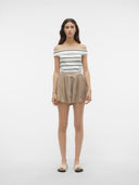 Crop top strapless Vero Moda 10309488 - Ζαχαρί - thefashionproject.gr - VERO MODA