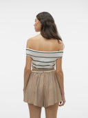 Crop top strapless Vero Moda 10309488 - Ζαχαρί - thefashionproject.gr - VERO MODA
