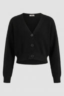 The Fashion Project - Cropped Cardigan Button Front - Black
