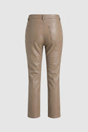 Escape - Cropped Pants Straight Fit - Caramel