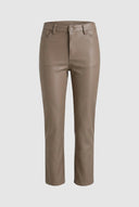 Escape - Cropped Pants Straight Fit - Caramel