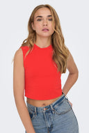 ONLY - Cropped Tank Top - Red