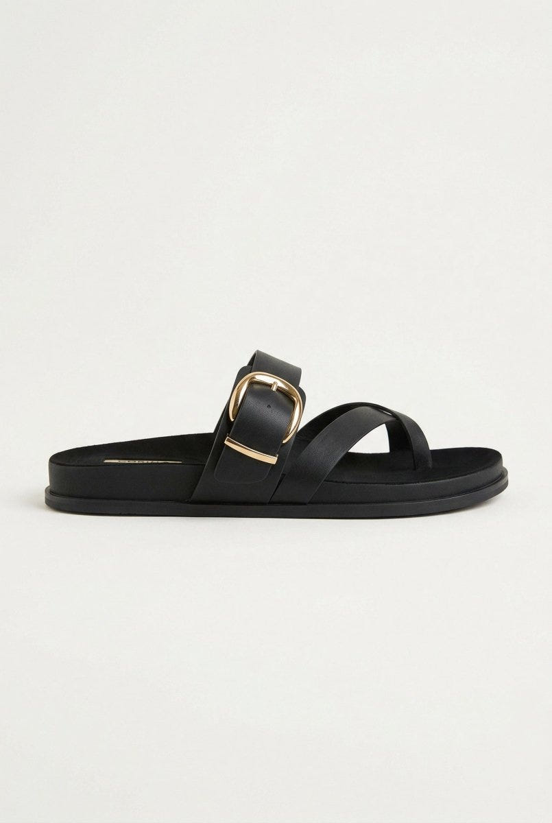 CORINA - Crossover Sandals - Black Matte