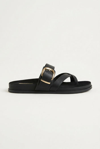 CORINA - Crossover Sandals - Black Matte
