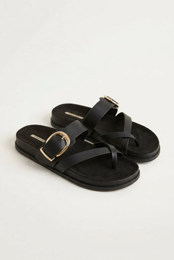 CORINA - Crossover Sandals - Black Matte