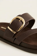 CORINA - Crossover Sandals - Brown Matte