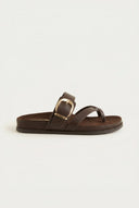 CORINA - Crossover Sandals - Brown Matte